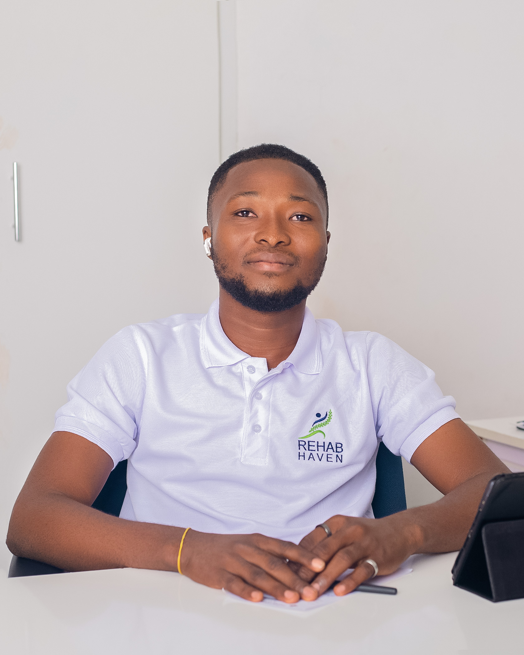 Fidelis Kukia Wuwewolle, physiotherapy technician at The Rehab Haven